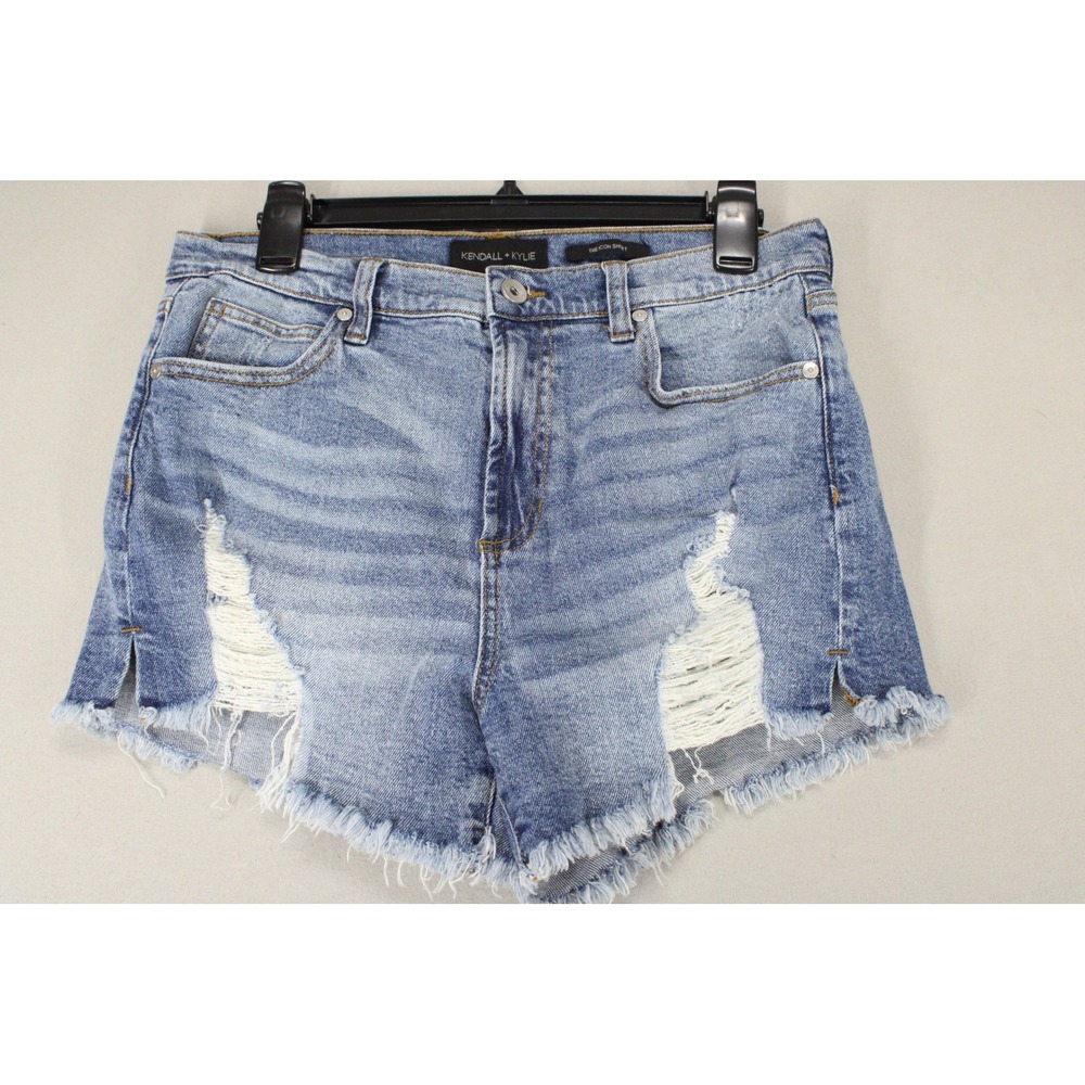 Kendall + Kylie Denim Shorts The Icon Short Womens 11/30 Distressed Y2K Boho